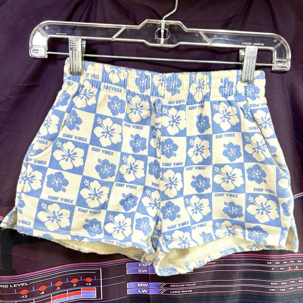 ZARA Surf Vibes Hawaiian Girls Sweat Shorts Size 9